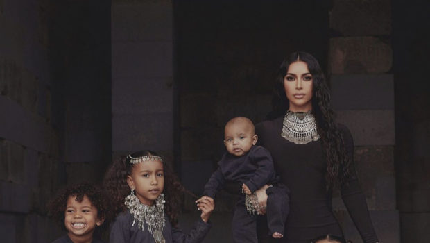 Kim Kardashian & Her Four Children Wear All Black, While Celebrating U.S. House of Representatives Acknowledging The Armenian Genocide