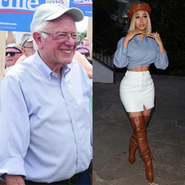 Bernie Sanders Is Still Cardi B’s Pick For President After His Heart Attack ‘People Are Trying To Paint Bernie As This Little Scrawny Man, Which Is Crazy!’