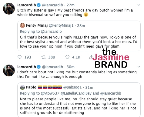 Cardi B Denies Being Transphobic: My Sister Is Gay & I'm Bisexual ...