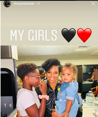 Dwyane Wade Refers To Son Zion As A Girl In Photo W/ Wife Gabrielle Union & Infant Daughter Kaavia