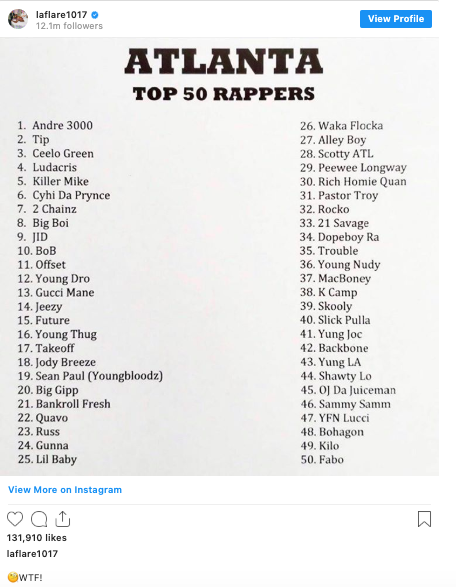 Gucci Mane To Being #13 On Top 50 List 'WTF!' theJasmineBRAND