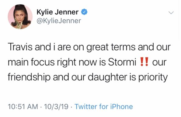 Image result for kylie breaks silence on breakup tweet