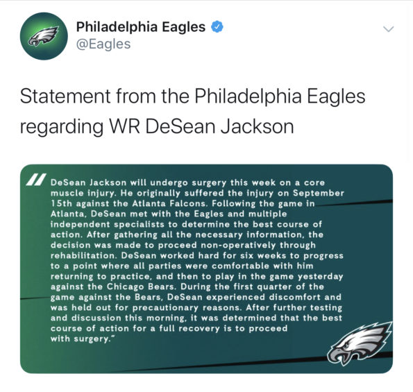 Eagles' DeSean Jackson 'angry,' but says 'Trust the process' on