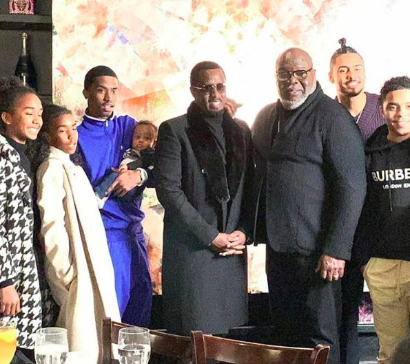 Diddy & His Family Spotted At Bishop T.D. Jakes’s Church [VIDEO]