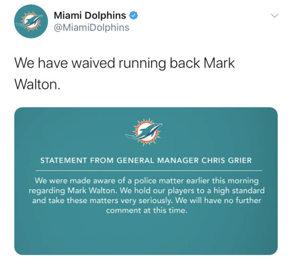 Mark Walton runs from jail after arrest, accused of hitting