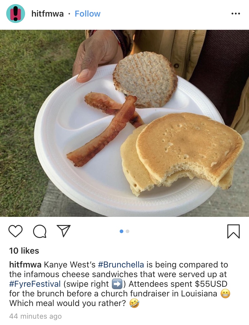 Kanye West's 55 Brunchella Plate Criticized, Compared To Fyre Festival