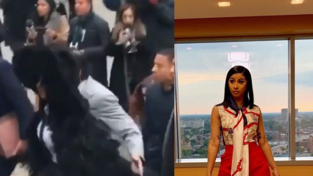 Cardi B Turns Heads During Court Appearance In Black, Feathery Coat [VIDEO]