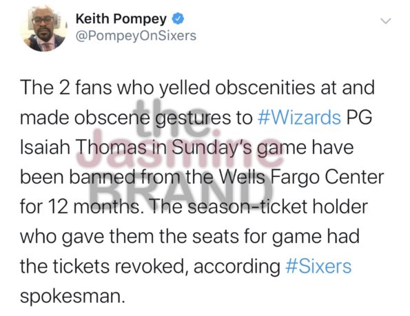 NBA's Isaiah Thomas Ejected For Confronting 76ers Fans In Stands, Fans ...