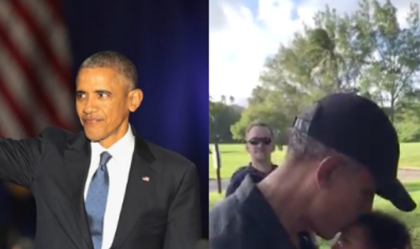 President Barack Obama Holds & Kisses Woman’s Niece In Adorable Video [WATCH]