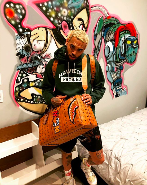 Chris Brown Debuts Rainbow-Colored Hairstyle, Channeling 