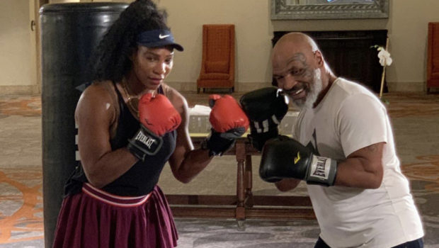 Mike Tyson Helps Train Serena Williams w/ Boxing Skills [VIDEO]