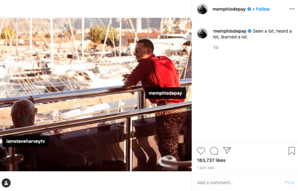 Memphis Depay proposes to girlfriend Lori Harvey