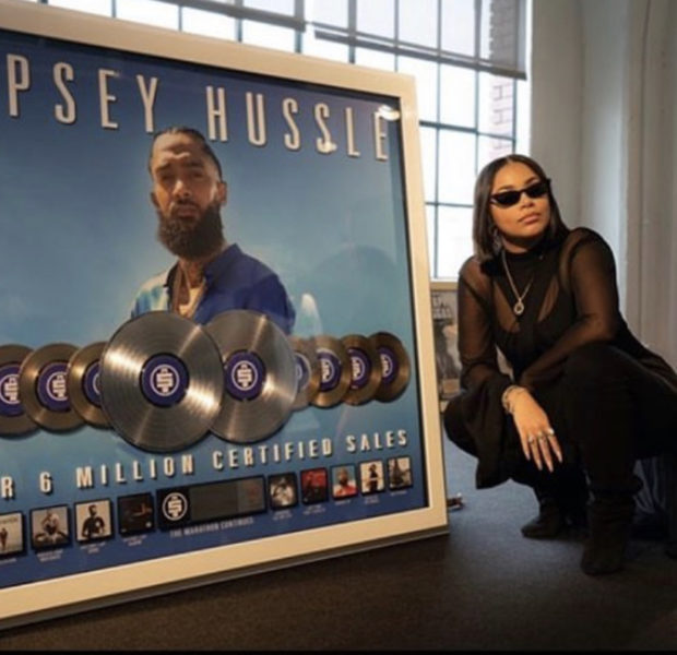Lauren London Celebrates Nipsey Hussle’s Certified Plaques [Photos]