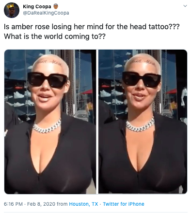 Amber Rose Shows Off New Face Tattoo Of Her 2 Sons' Names ...