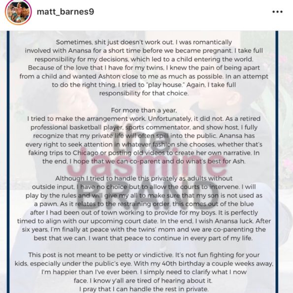 MATT BARNES AND ANANSA SIMS SHARE PHOTOS OF THEIR BABY BOY AMIDST BREAK UP  RUMORS