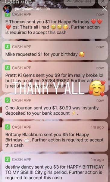 16++ Birthday cash app post