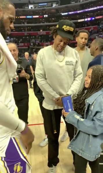 JAY-Z and Blue Ivy Share Sweet Jumbotron Moment During NBA Finals Game