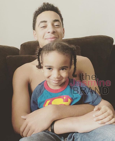 Solange’s Teenage Son Julez Poses With His Baby Brother On His Father’s Side