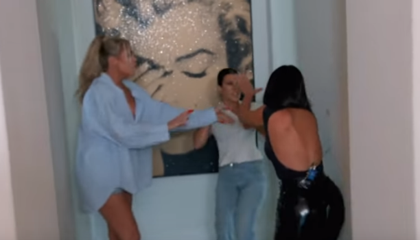 Kourtney & Kim Kardashian Violently Slap Each Other On ‘KUWTK’ + Kourtney Defends Her Work Ethic: Raising Children Is A Job As Well
