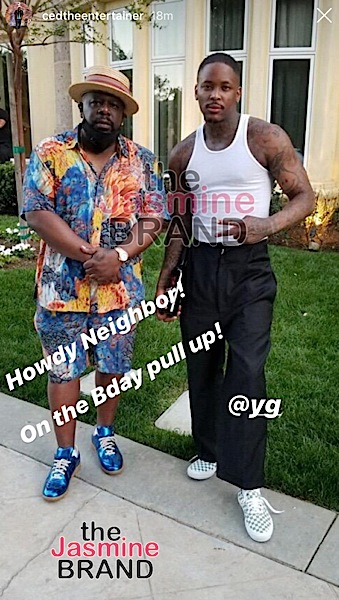 YG, Magic Johnson, Anthony Anderson & Garcelle Spotted At Cedric The Entertainer’s Drive By Birthday Party [VIDEO]