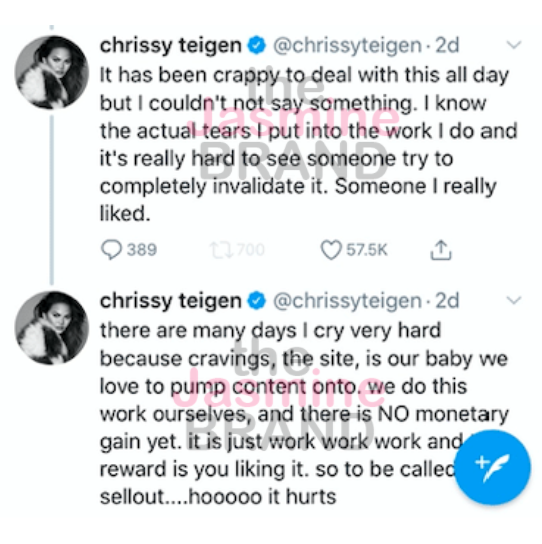 Chrissy Teigen returns to Twitter