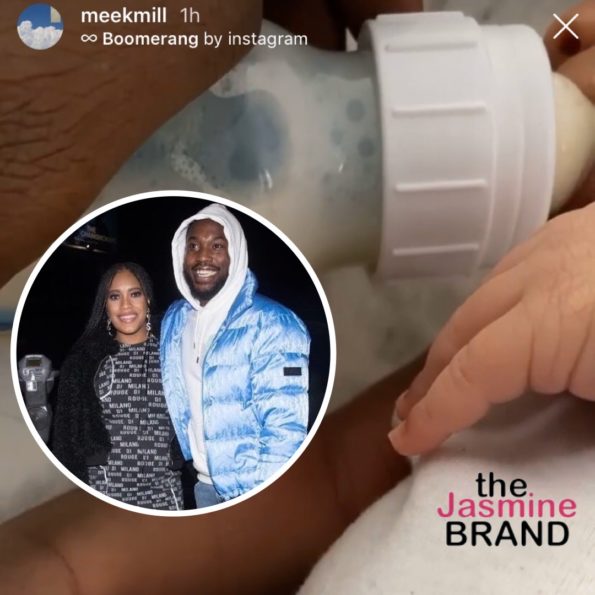 Meek Mill Shares New Photo Of His & Milan Harris' Son With A Head Full ...