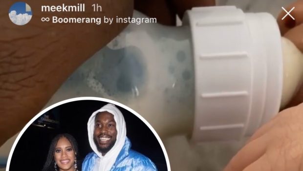 Meek Mill Gives The 1st Glimpse Of His & Milan Harris’s Newborn Baby
