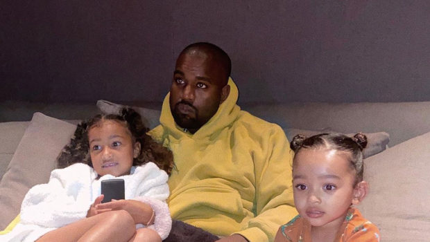 Kanye West Cozies Up To Daughters North & Chicago In Adorable Photo