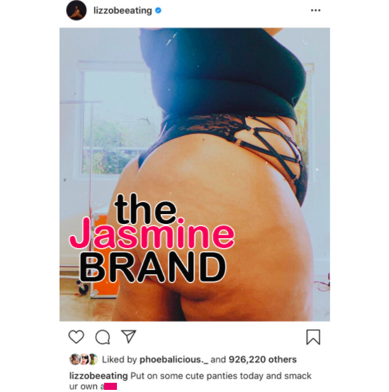 Lizzo Rocks Lace Black Panties, Unapologetically Tells Fans 'Smack Your Own  A**' - theJasmineBRAND