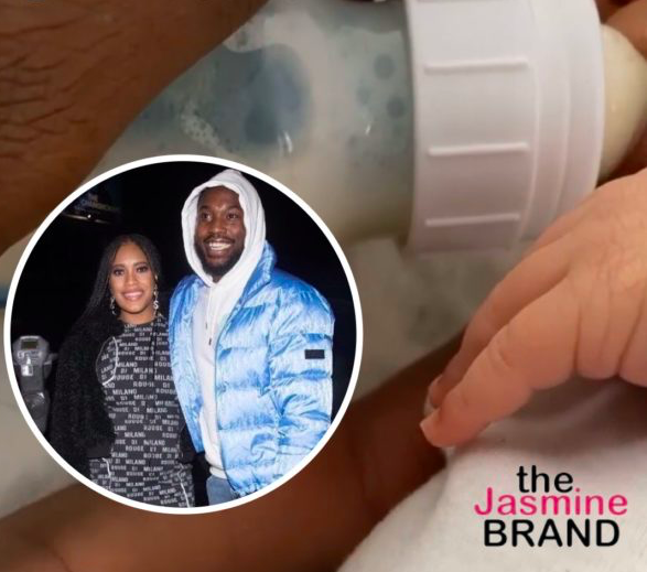 Meek Mill and Milan Harris Welcome Baby Boy