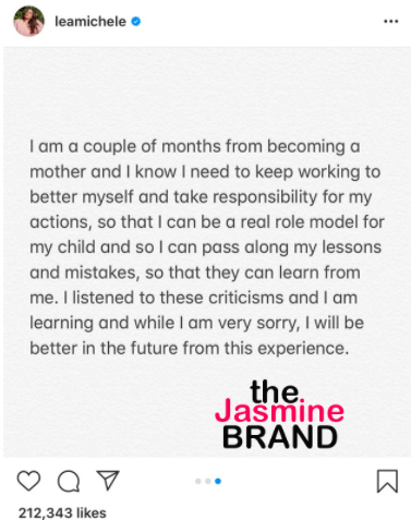 Lea Michele Apology 3 - thejasminebrand