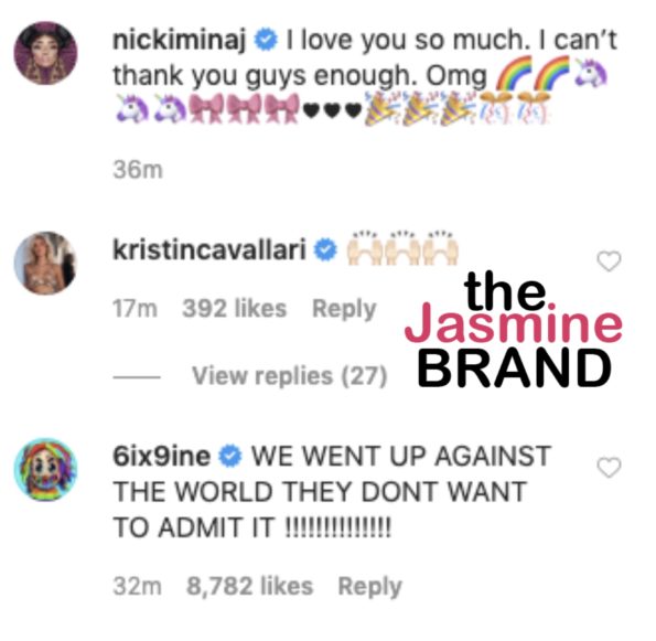 Nicki Minaj Tekashi 6ix9ine S Trollz Is 1 On Billboard Hot 100 Thejasminebrand - keke by 6ix9ine roblox id