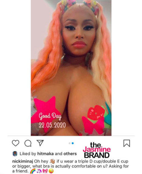 Nicki Minaj Flaunts Her Breasts While Asking Fans For Bra Advice -  theJasmineBRAND