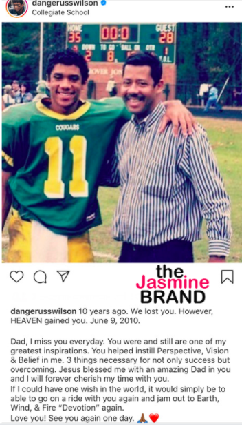 Russell Wilson Remembers Father On 10th Anniversary Of His Passing: You ...