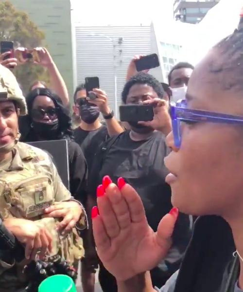 Keke Palmer Asks National Guard Soldiers To ‘March With Us’ During L.A. Protest