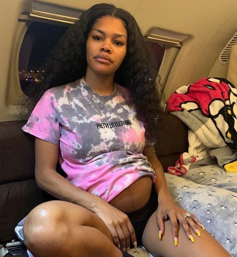 Teyana Taylor Catches Red-Eye, Shows Off Her Adorable Baby Bump [Photos]