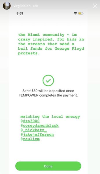 Virgil Abloh addresses stingy $50 donation to protesters