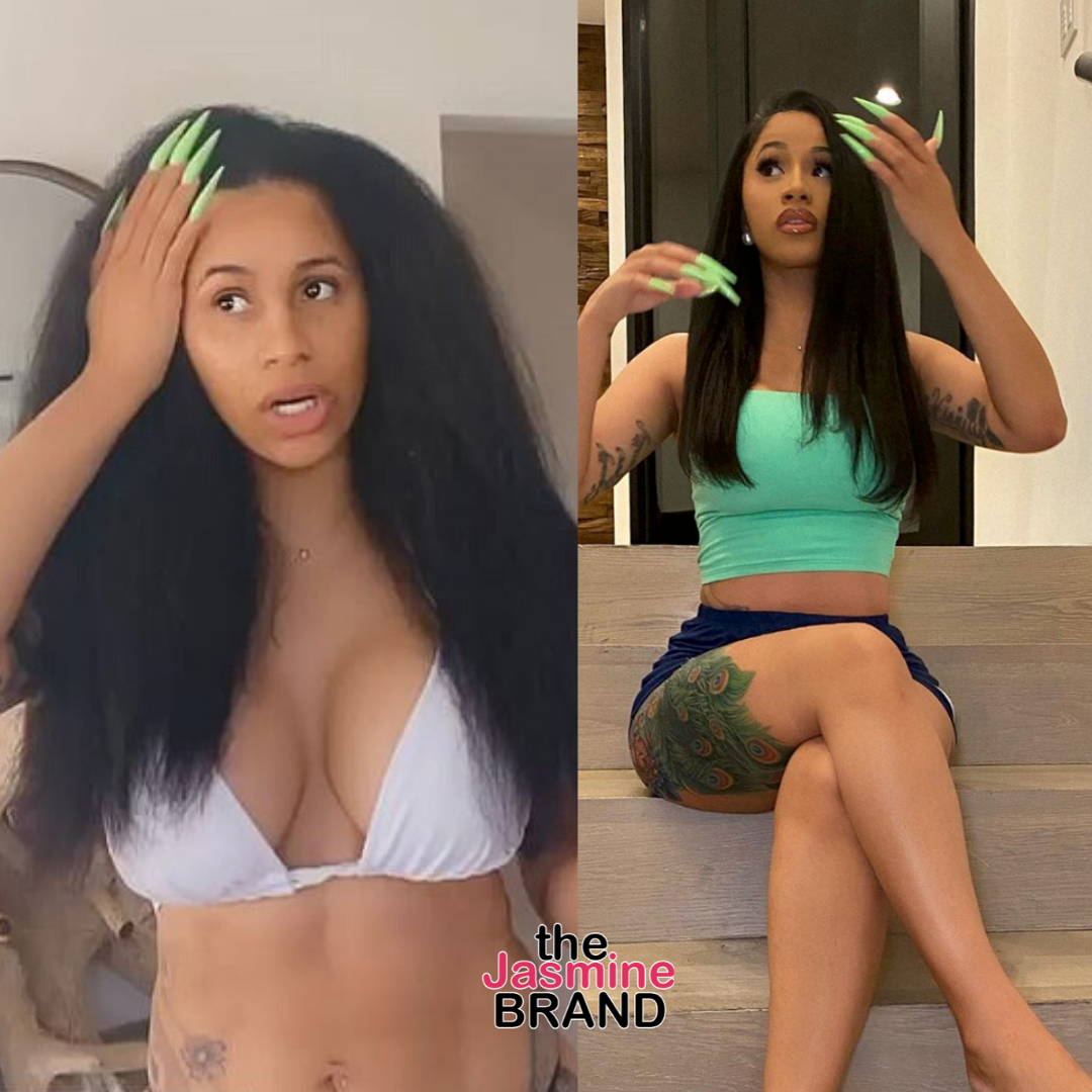 Cardi B Shows Off Her Long Tresses Dont Let A Nikka Tell You Sht Bout Wearing Wigs It Helps 