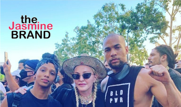 Madonna Spotted Protesting With ‘Insecure’ Actor Kendrick Sampson