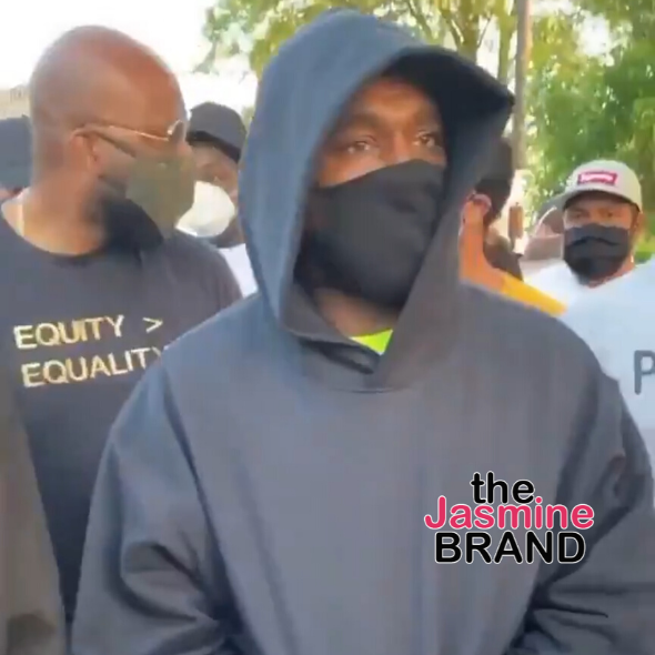 Kanye West Spotted Protesting In Chicago [VIDEO]