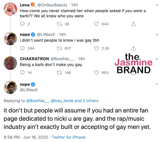 is lil nas x gay tweet