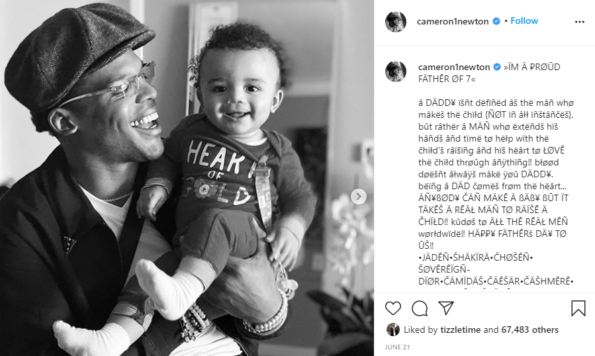 Cam Newton Confirms Baby W/ La Reina Shaw On His 1st Birthday: I Have Grown  So Much W/ You Being On This Earth - theJasmineBRAND