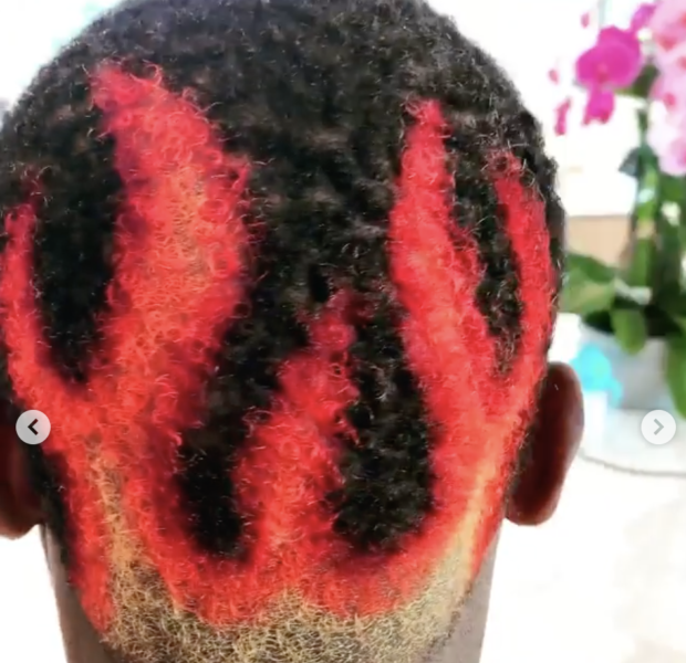 Dwayne Wade Shows Off Brand New Flame Inspired Hairstyle!