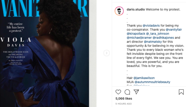 Dario Calmese Shot Viola Davis For Vanity Fair Cover