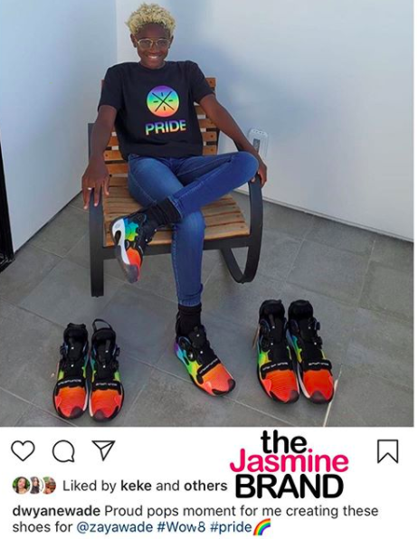 Dwayne Wade Has A Proud Pops Moment As His Daughter Zaya Wears Pride Sneakers He Created For Her Thejasminebrand