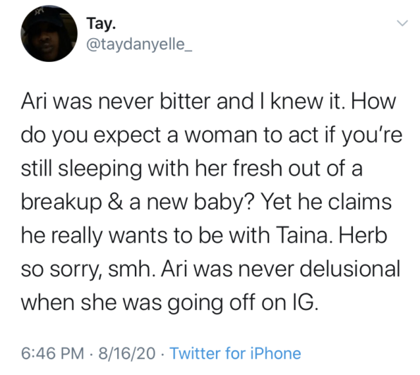 Ari Fletcher Seems To Post Taina Williams' Phone Number After G Herbo Split