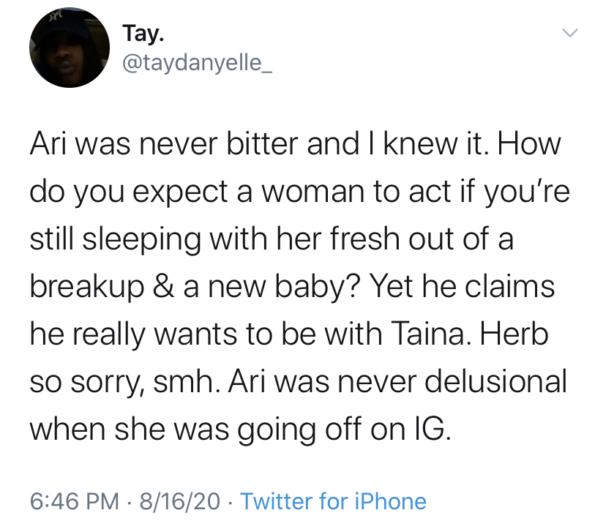 Ari Fletcher Addresses G Herbo's Confession That He Cheated During Their  Relationship w/ His Current Girlfriend Taina Williams: At This Point, I  Don't Really Care - theJasmineBRAND