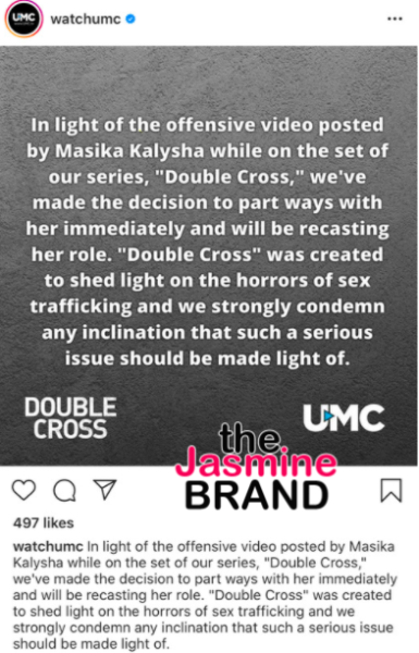 Masika Kalysha Fired From Umc S Double Cross After Faking Kidnapping Thejasminebrand