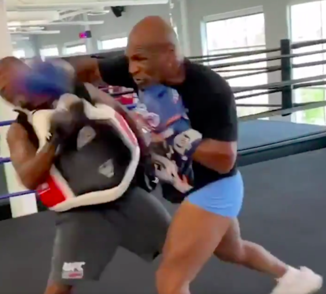 Mike Tyson Almost Knocked Out His Trainer During Workout [WATCH ...