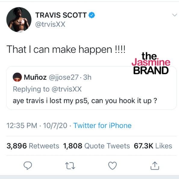 Travis Scott Promises To Pay 1st Semester Tuition For 5 Students Attending  HBCUs + Replaces Fans' Airpods & PS5 - theJasmineBRAND